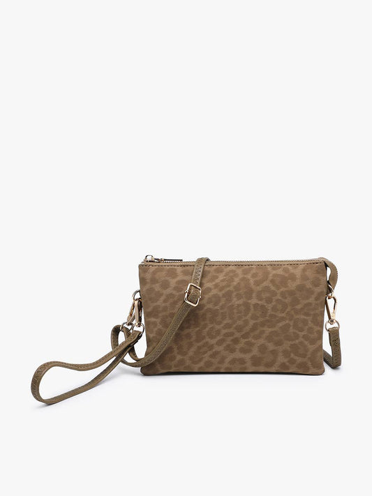 Riley Crossbody in Olive Cheetah