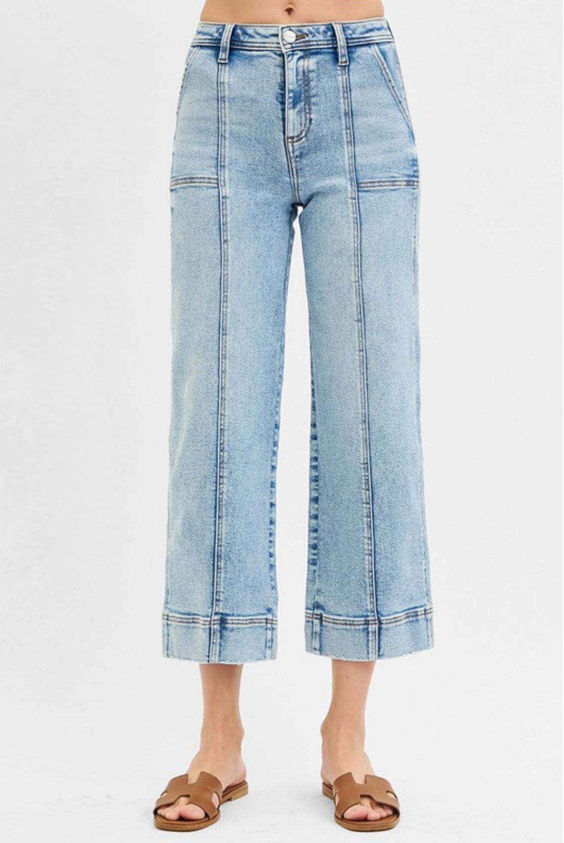 Debra Front Seam Crop Jean by Risen