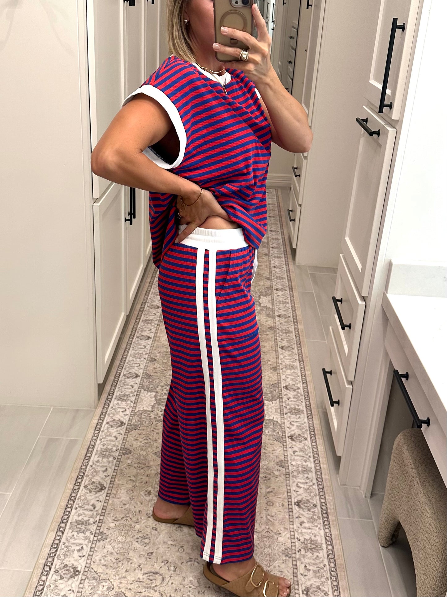 Comfort Style and Stripes Pant Set
