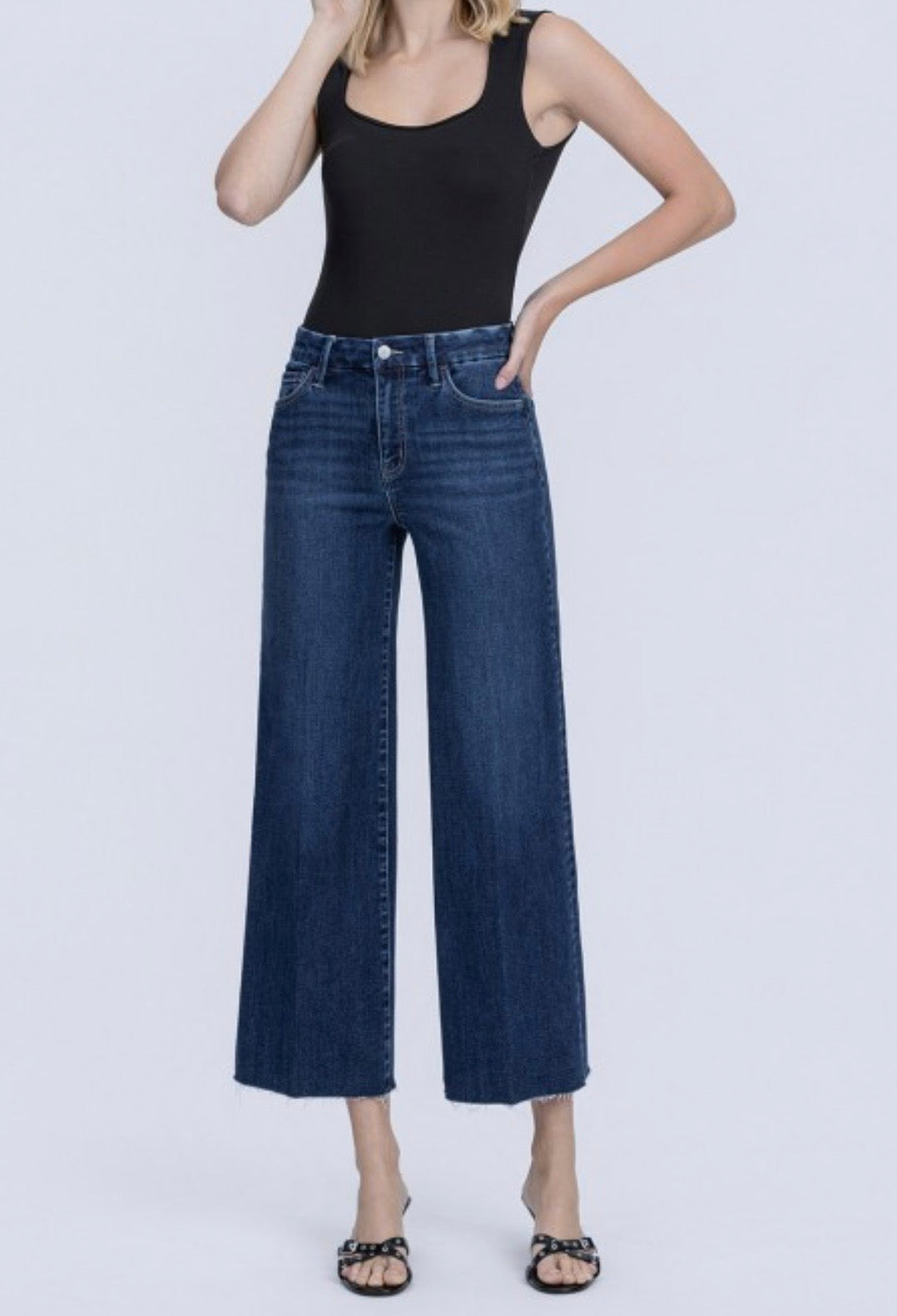 Caring Dark Crop Jean by Flying Monkey