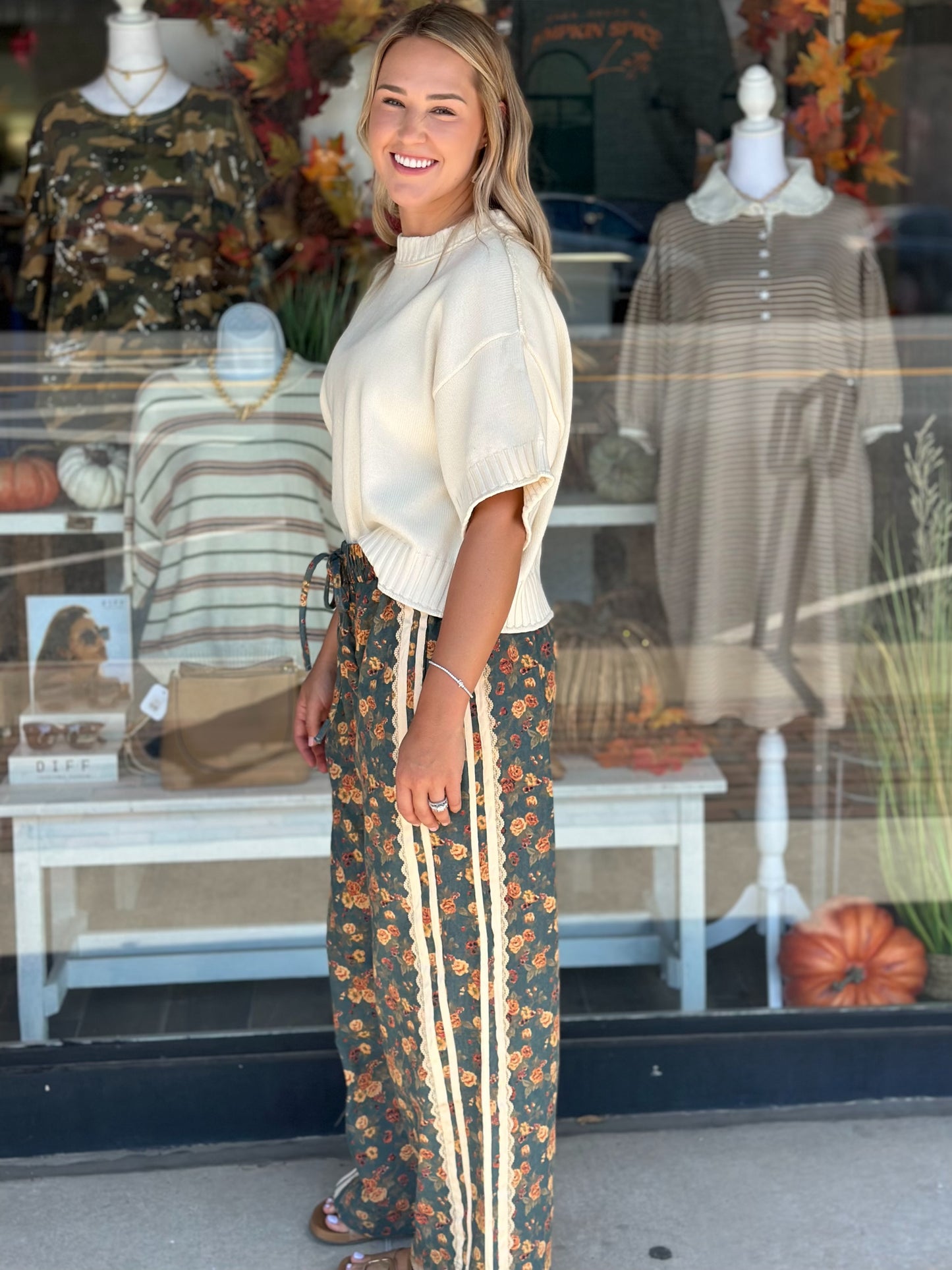 Downtown Cozy Sweater Top in Cream