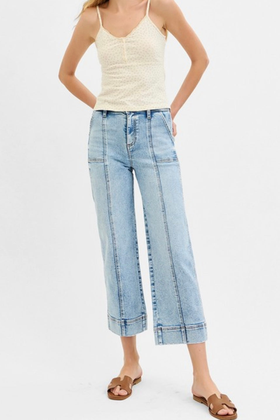 Debra Front Seam Crop Jean by Risen