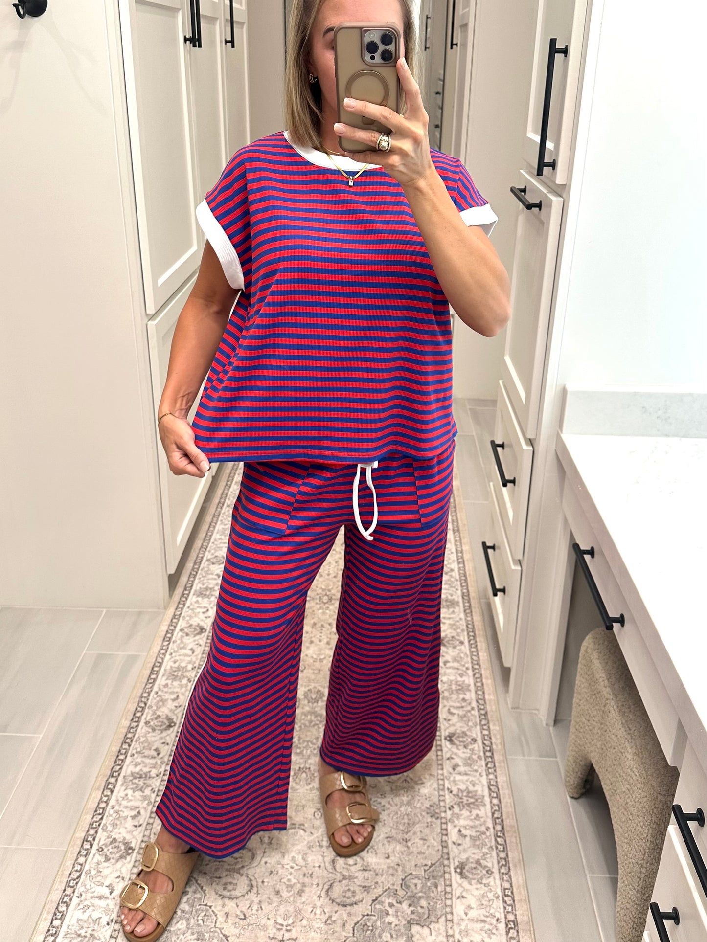 Comfort Style and Stripes Pant Set