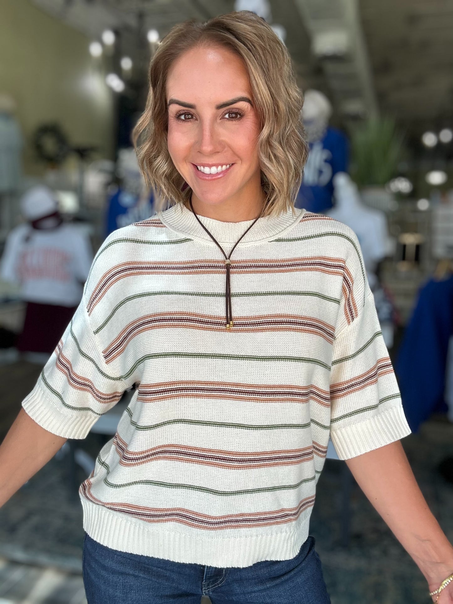 Always Grateful Sweater Top in Cream