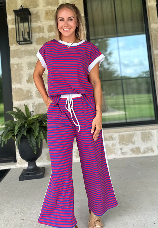 Comfort Style and Stripes Pant Set