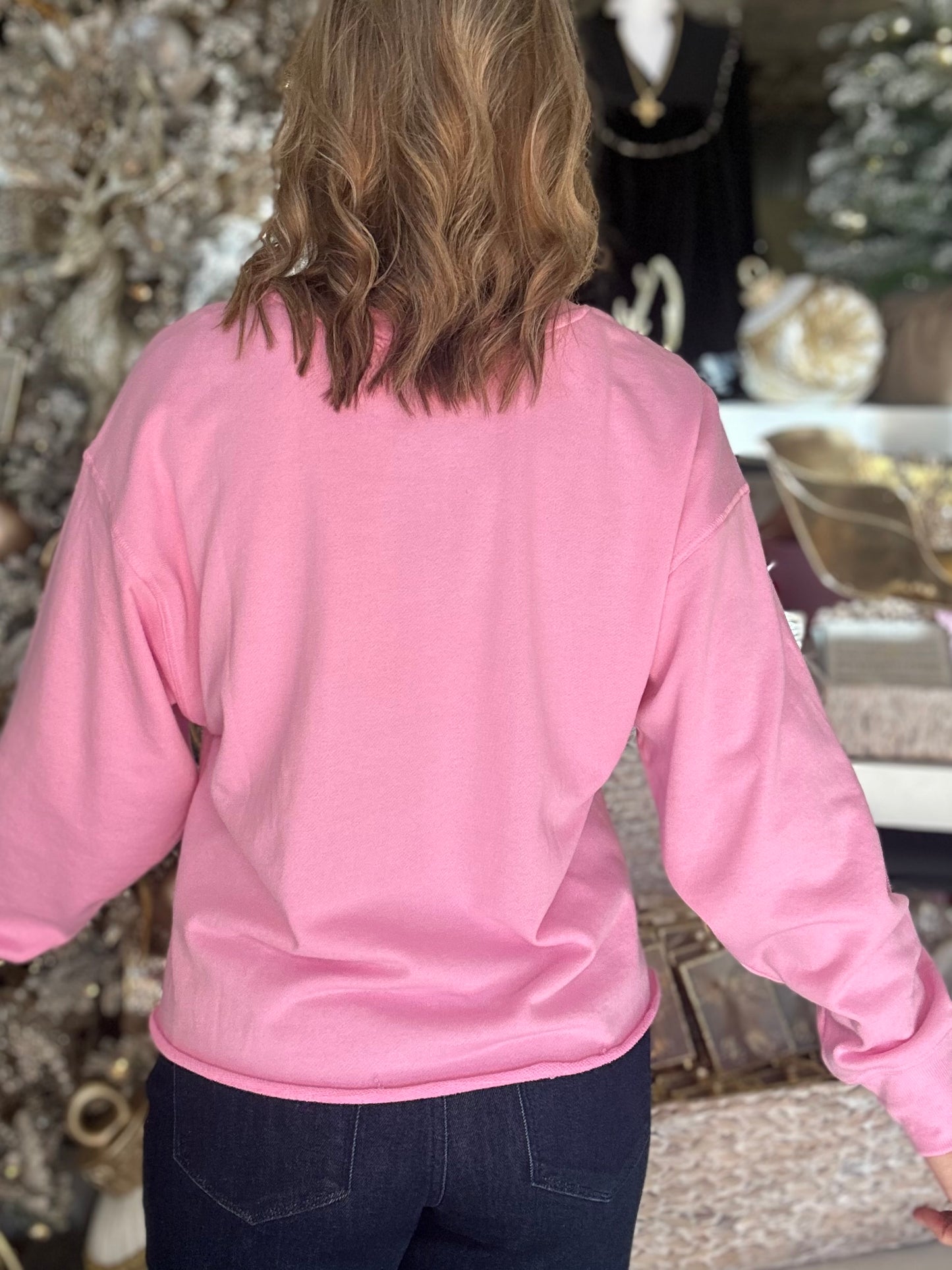 NEW! Oh What Fun Sweatshirt in Pink