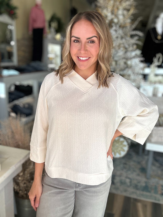 NEW! Time For Texture Top in Cream