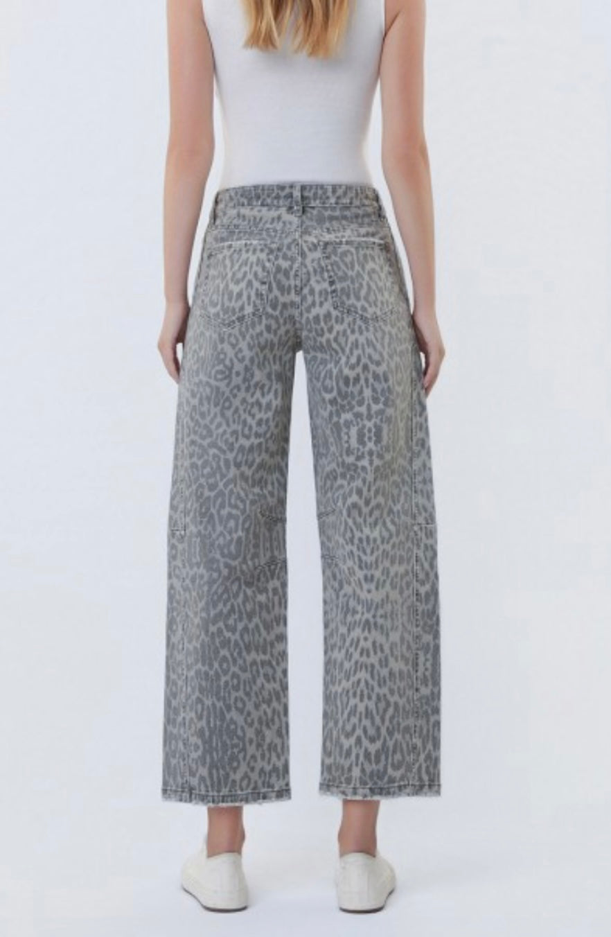 Kate Leopard Barrel Jean by Vervet