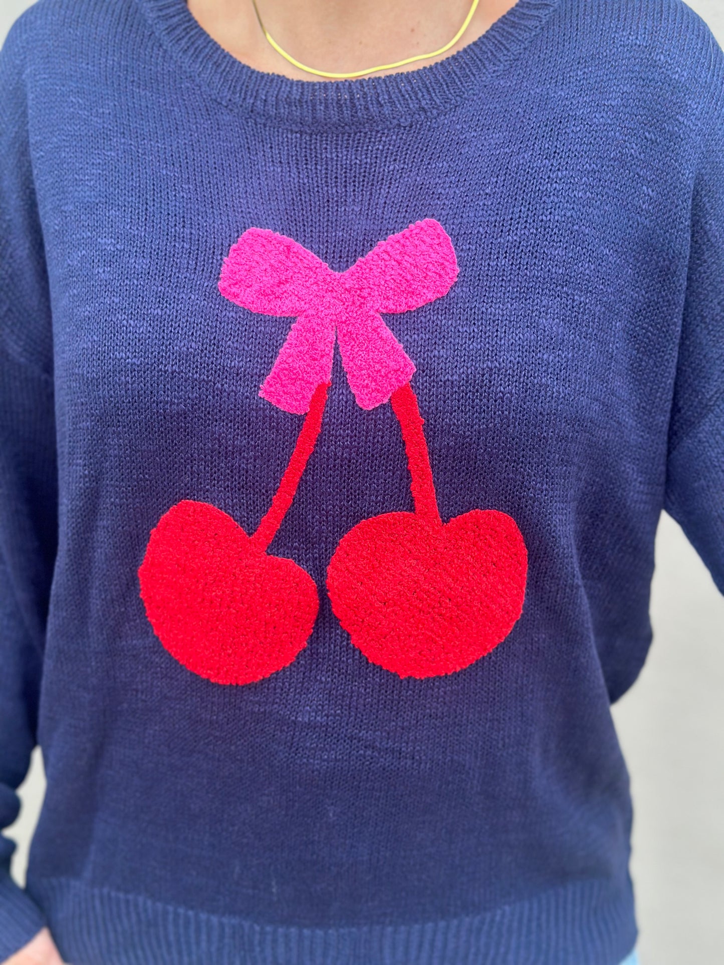 NEW! All The Cherry Bows Sweater