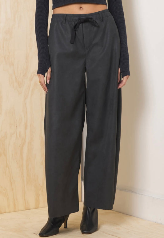 Vintage Havana Leather Pant in Asphalt