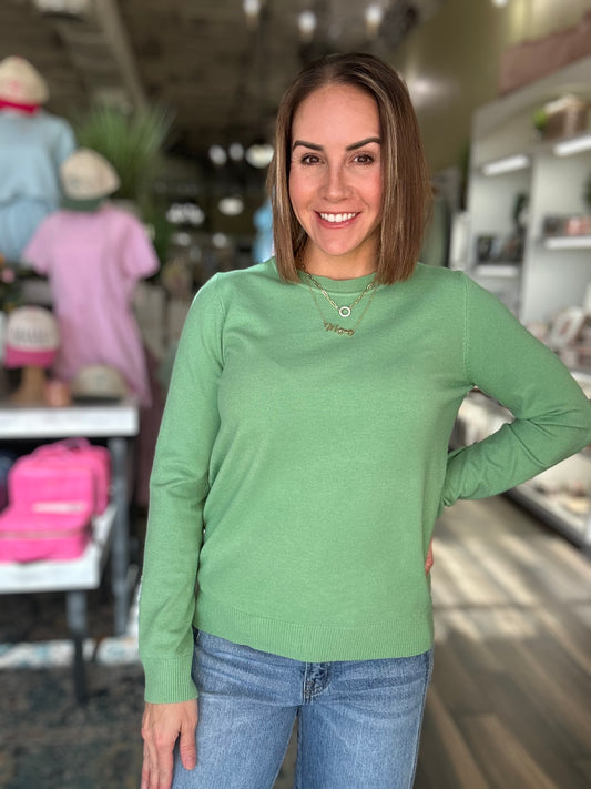 Everyday Soft Pullover Top in Green