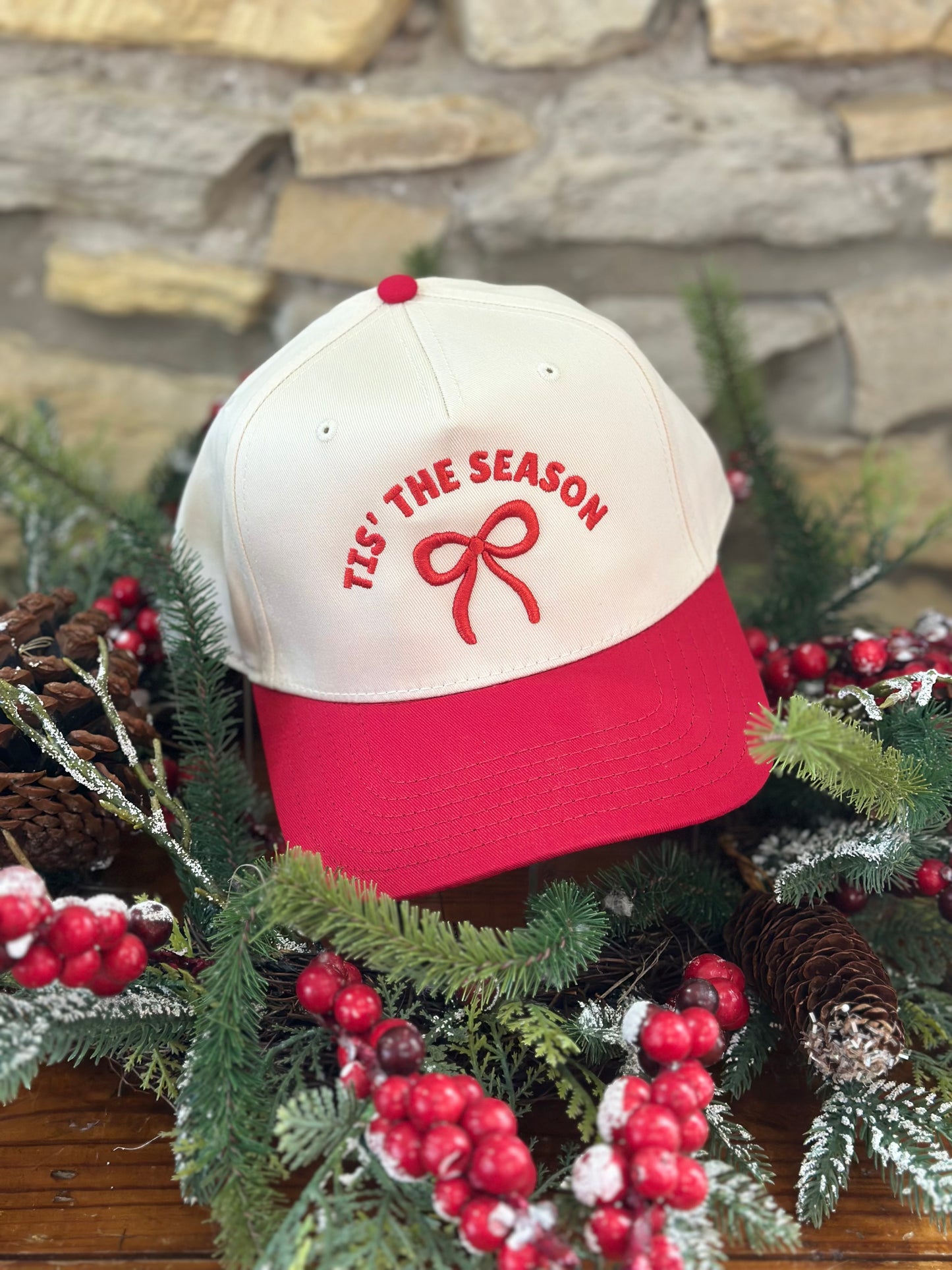 Tis' The Season Cap in Red