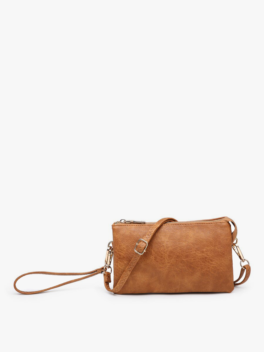 Riley Crossbody in Saddle Brown