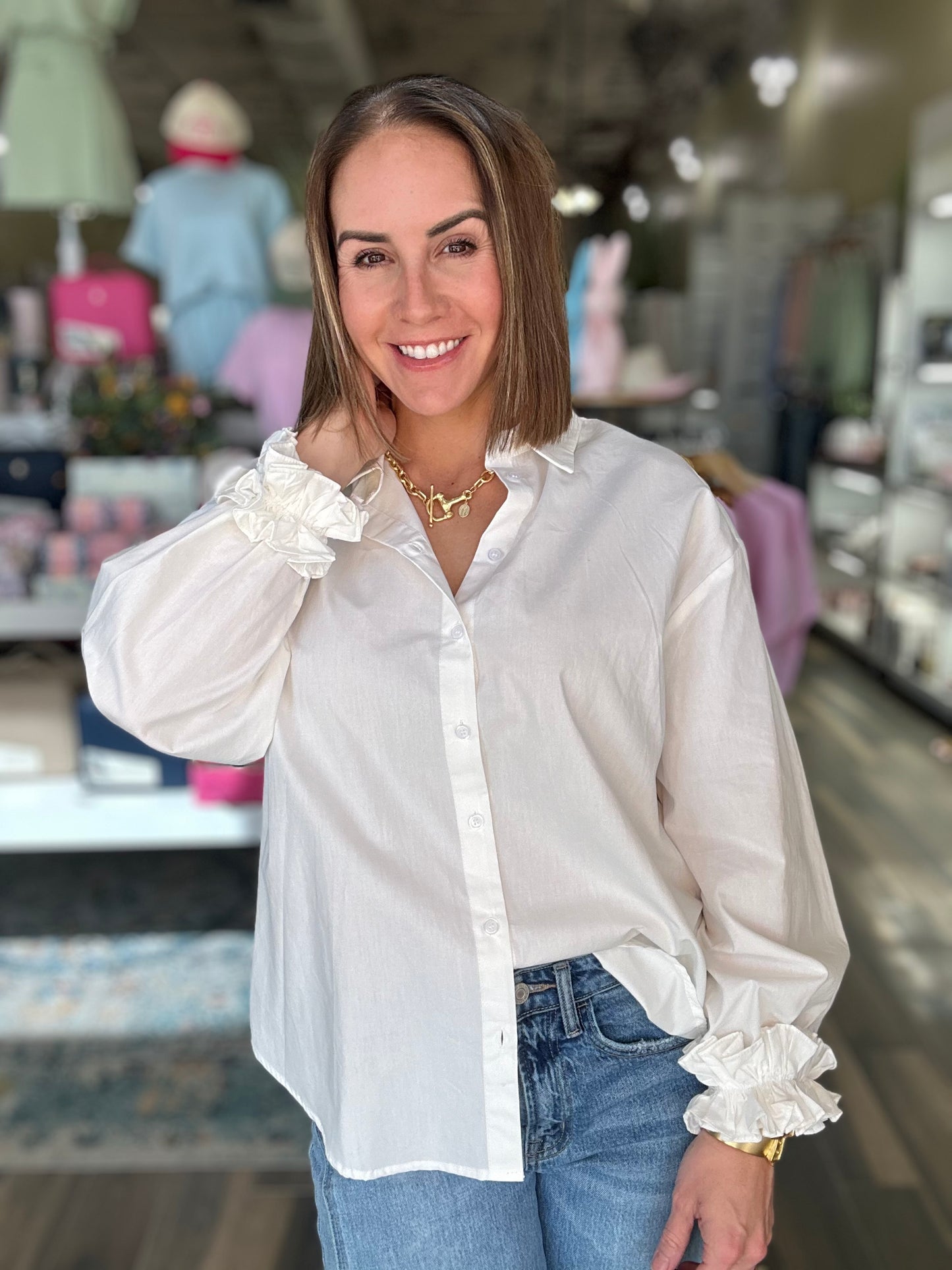 First Class Charm Top in White