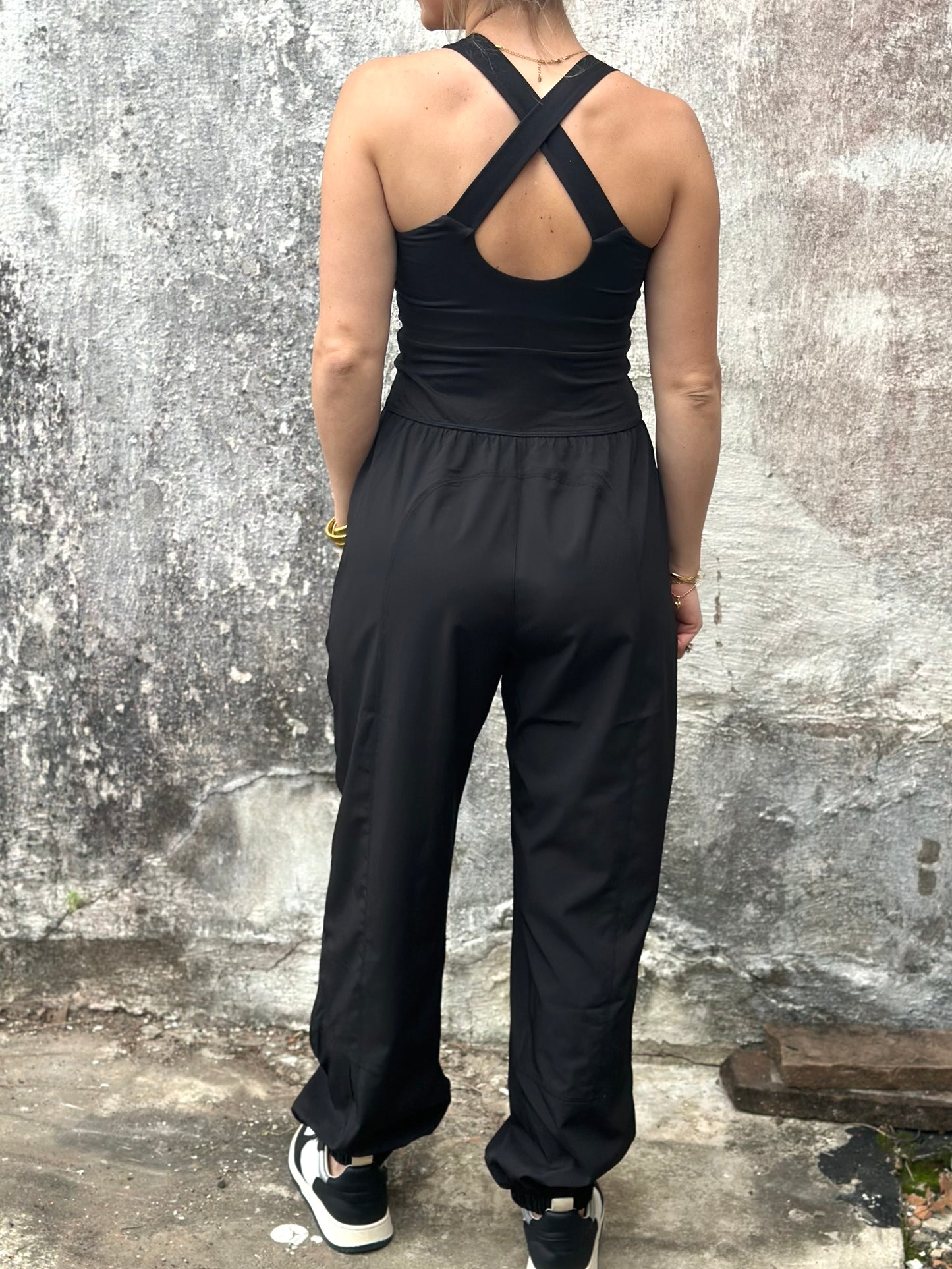 NEW! Get Struck Athletic Jumpsuit in Black