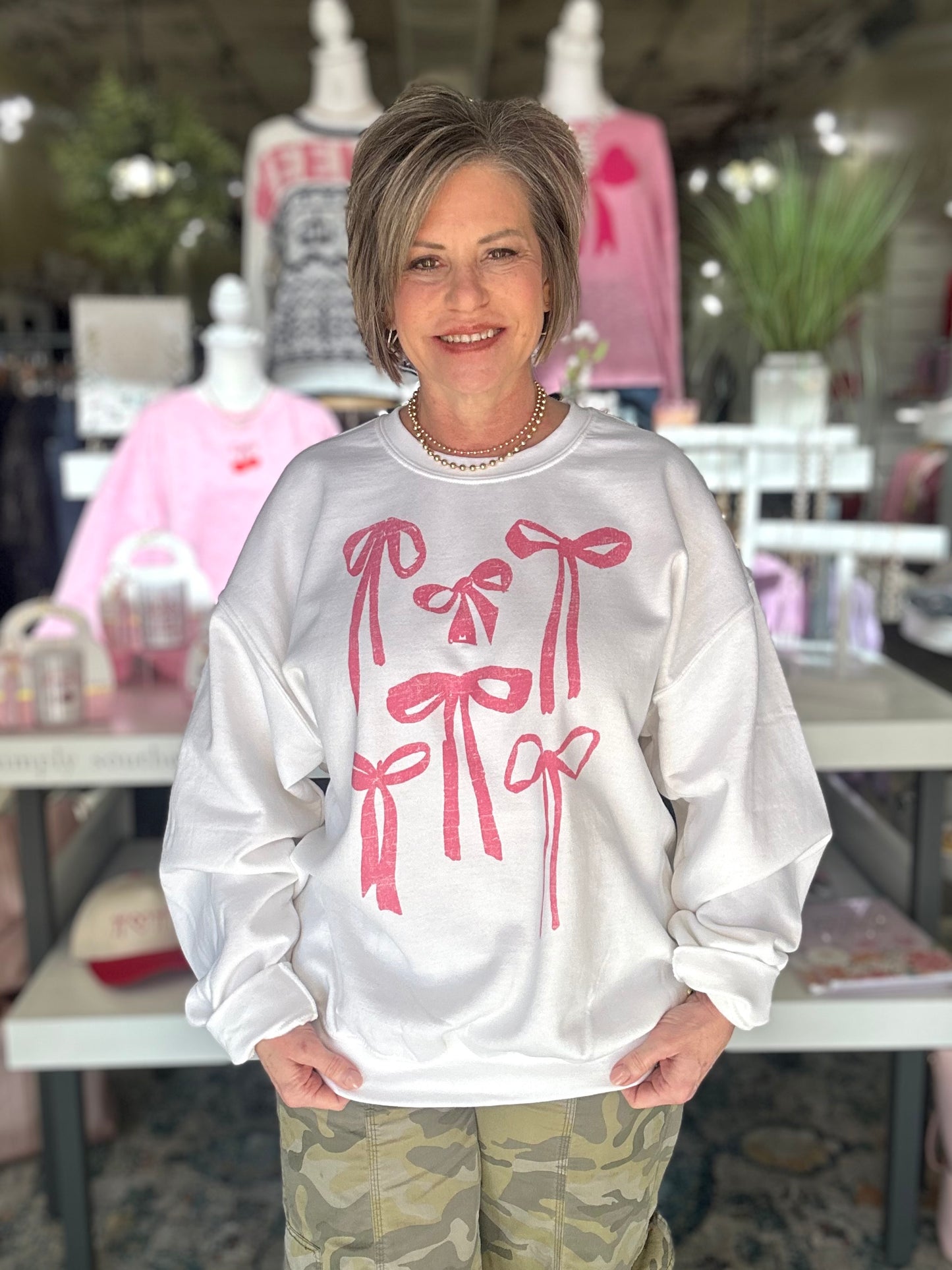 Pretty in Pink Bows Sweatshirt