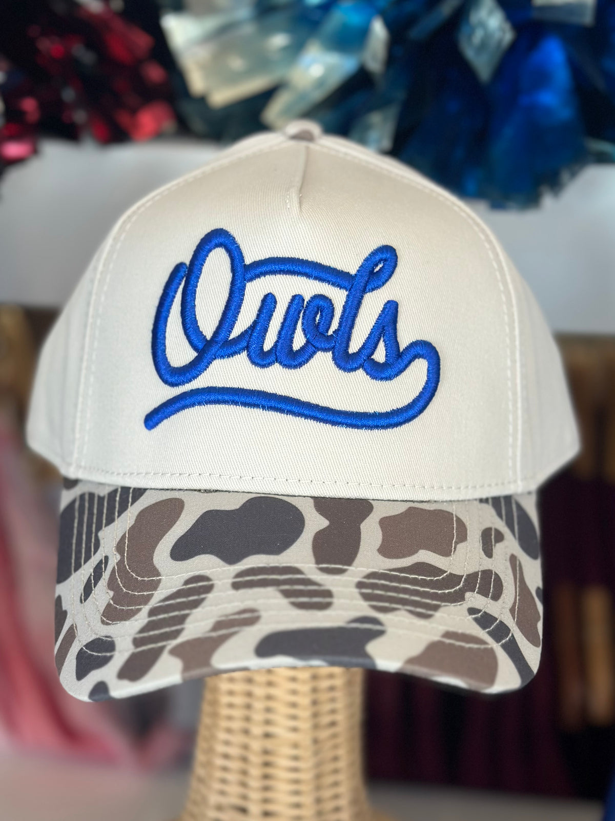 Owls Puff Embroidered Camp Cap