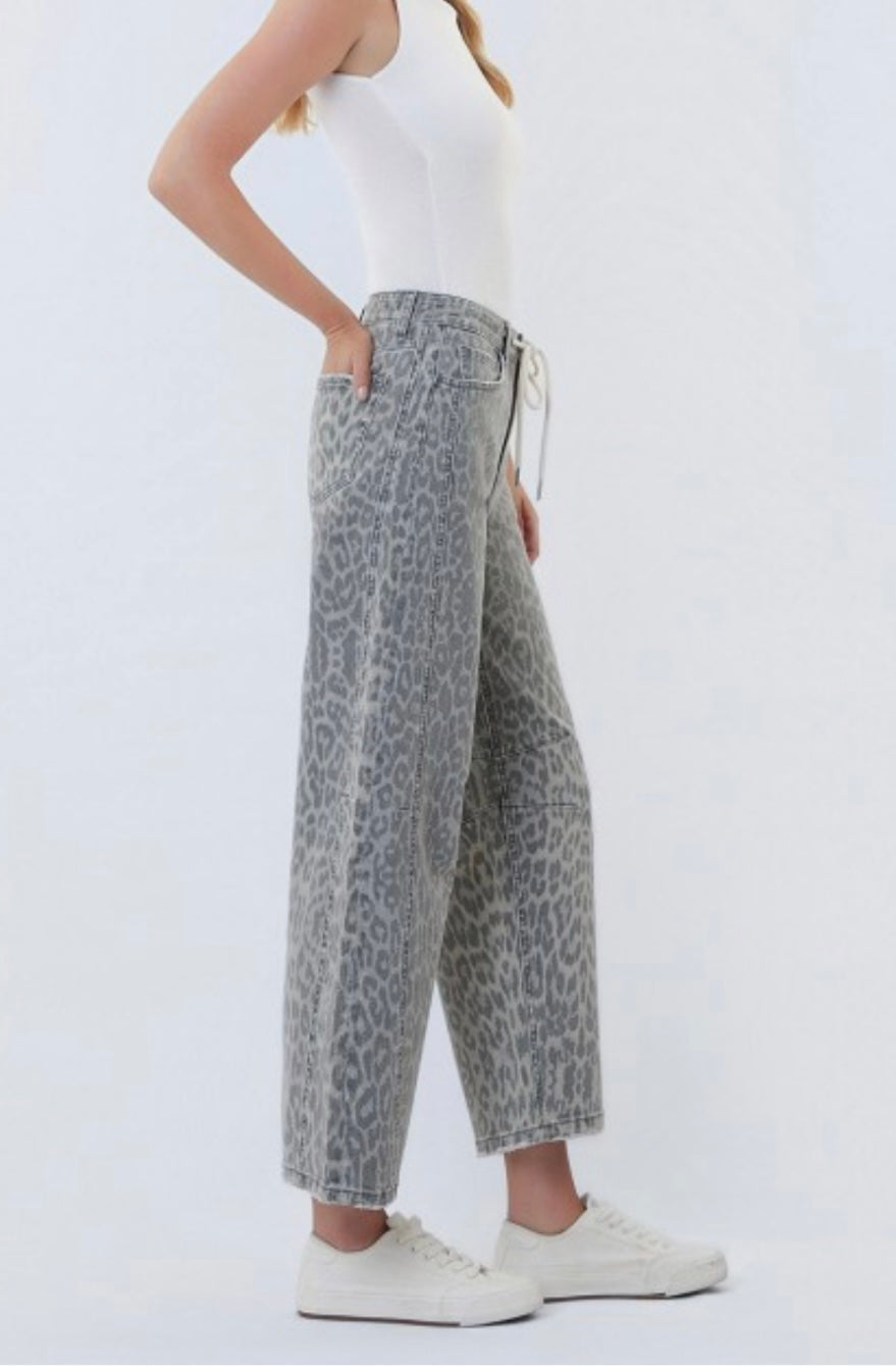 Kate Leopard Barrel Jean by Vervet