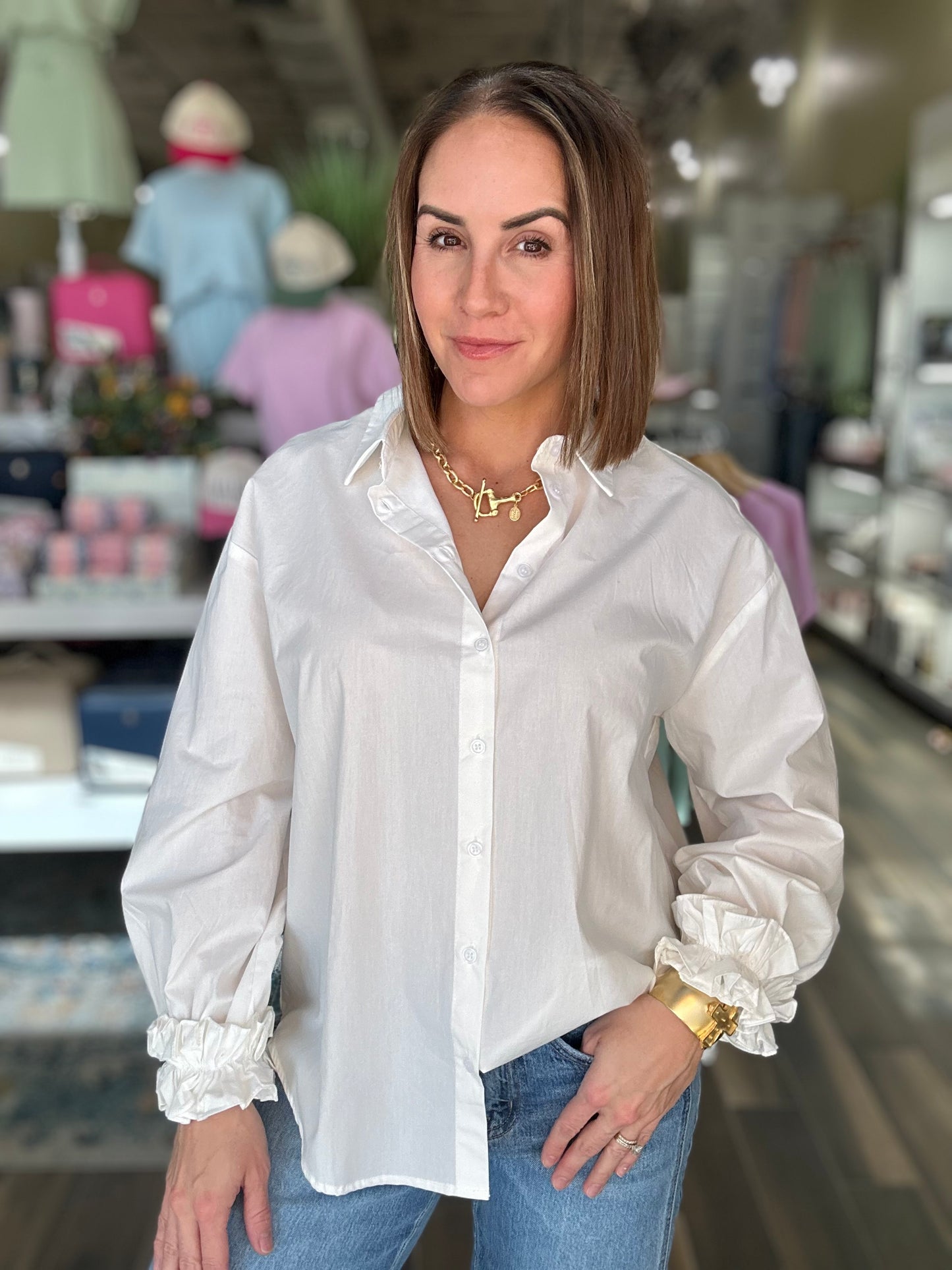 First Class Charm Top in White