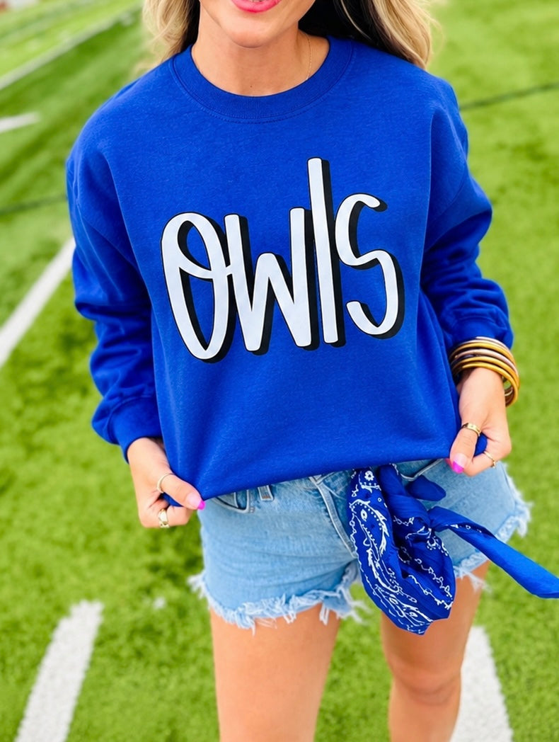 OWLS Pullover Sweatshirt in Royal