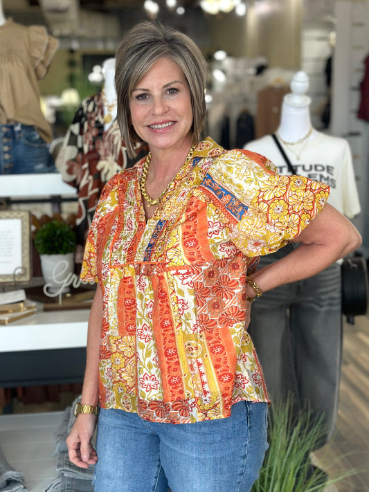 NEW! Falling For Floral Top