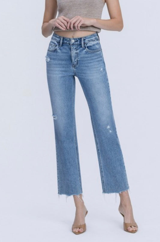 Blue Snow Straight Jean by Flying Monkey