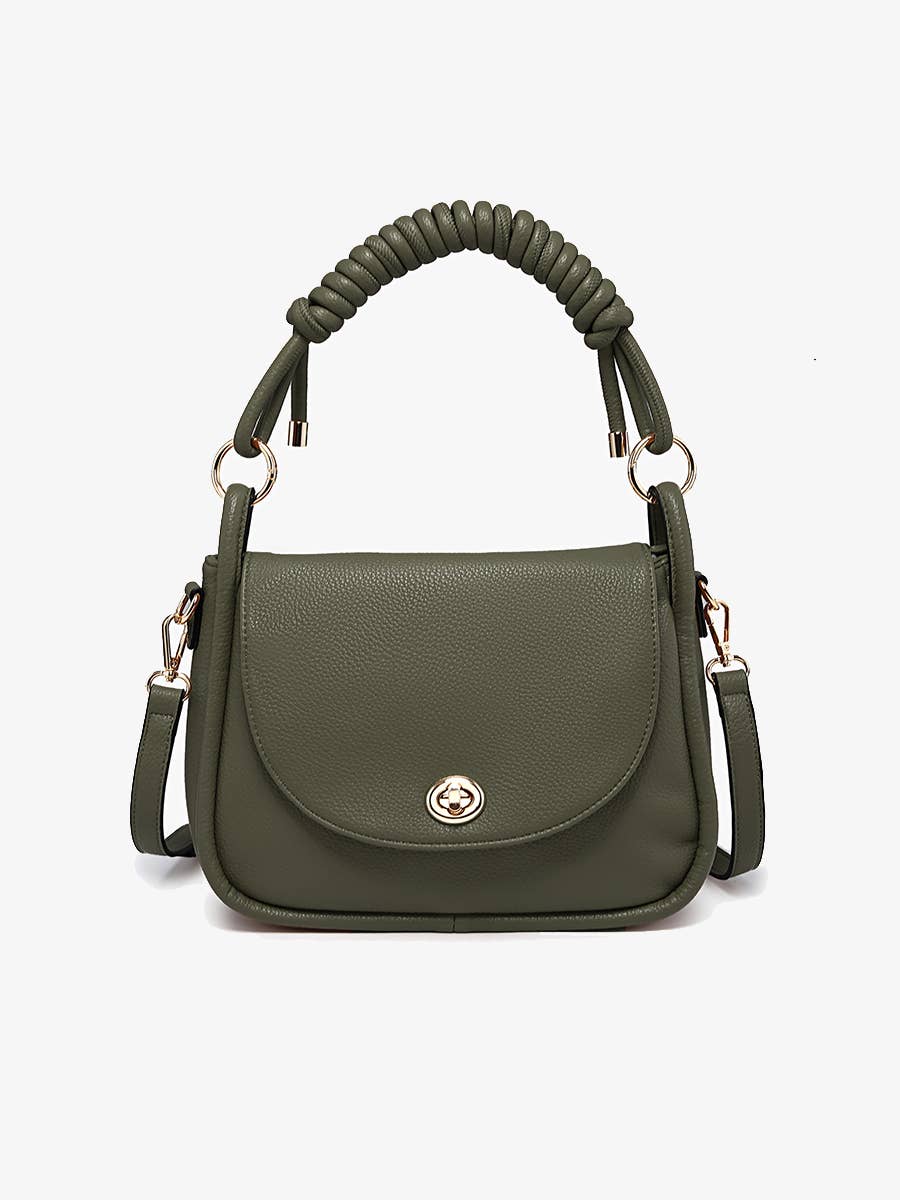 Effie Messenger Satchel Purse in Black