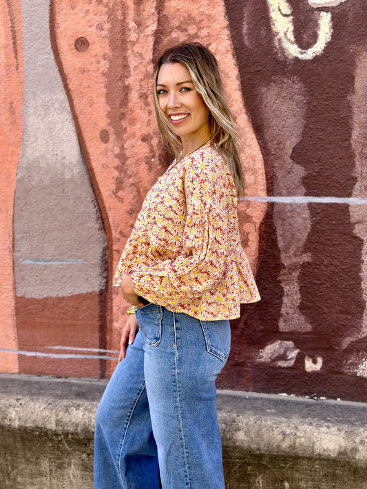 Sierra in Floral Sunflower