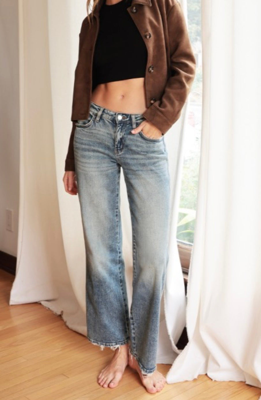 Nila Straight Tinted Jean by Flying Monkey