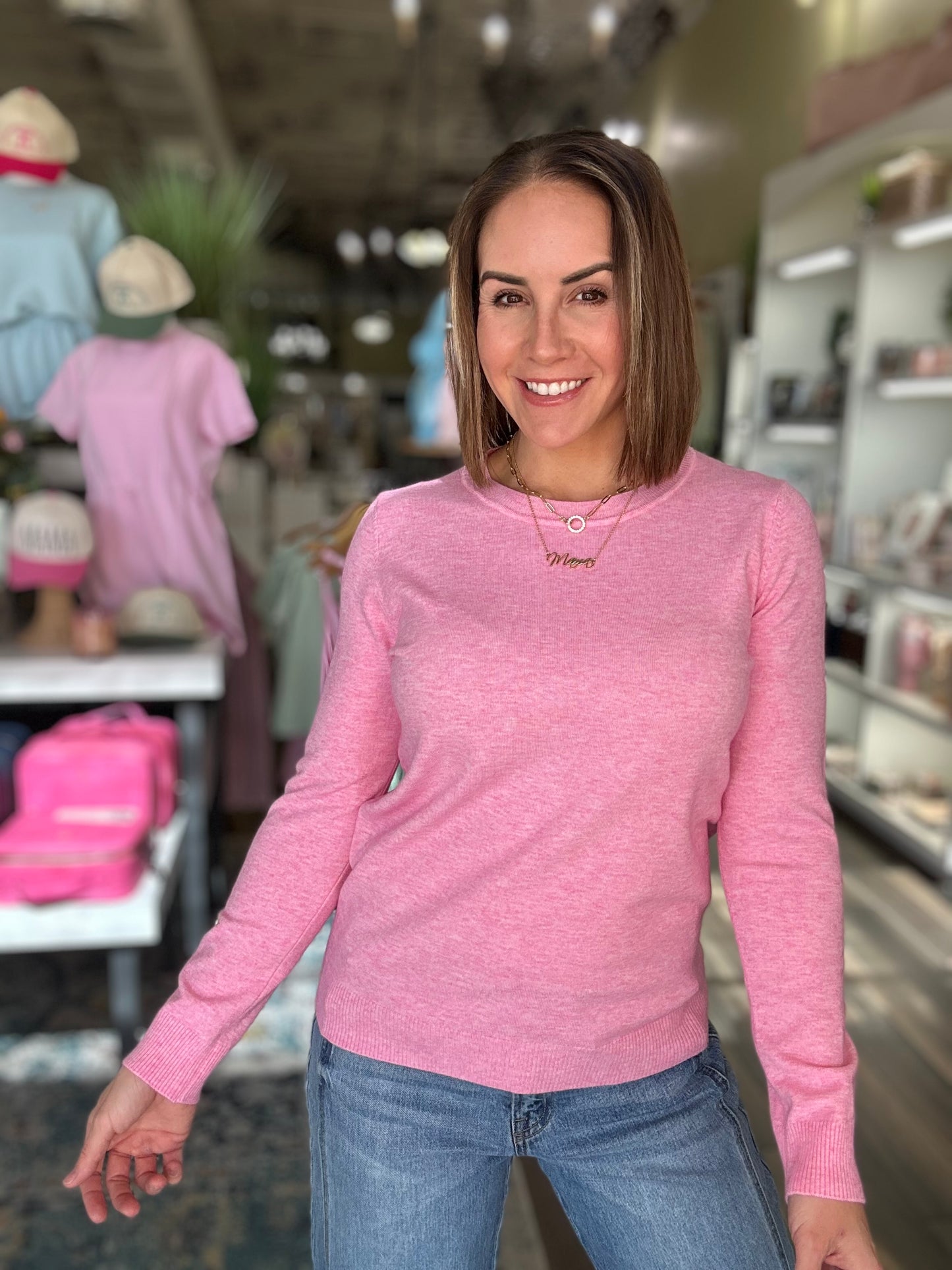 Everyday Soft Pullover Top in Pink