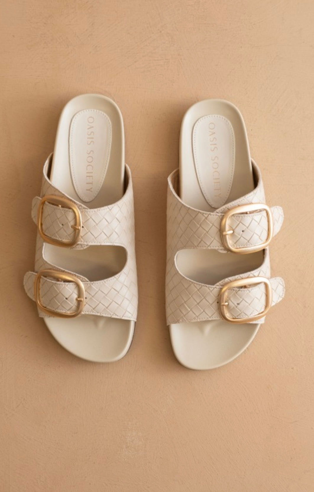 Desiree Slide Sandal in Bone