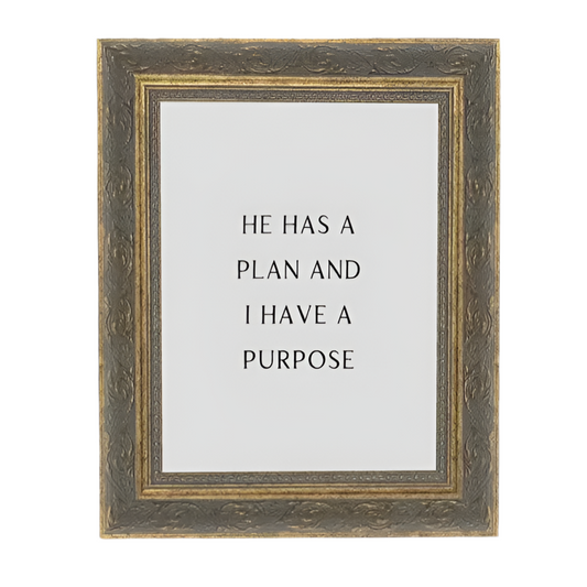 He Has A Plan Framed Print 8x10