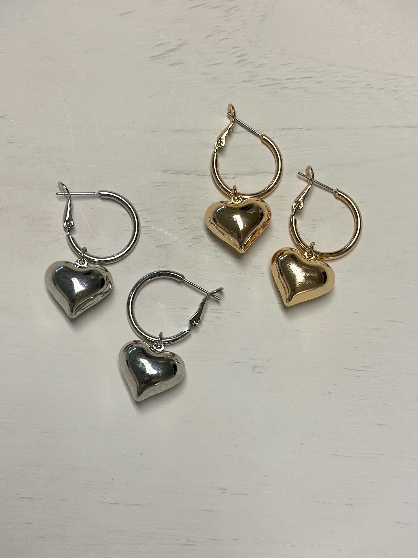 Hoop Heart Earrings