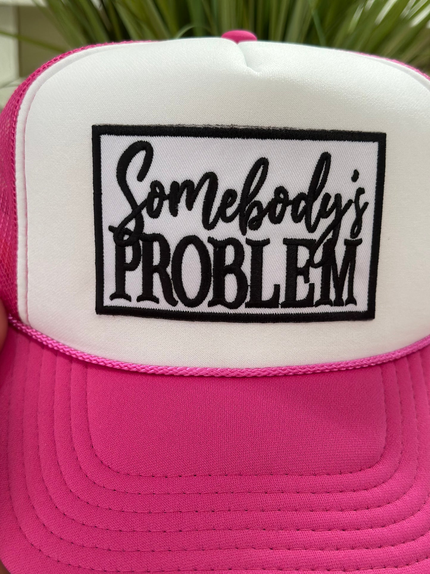 Somebody's Problem Cap in Hot Pink