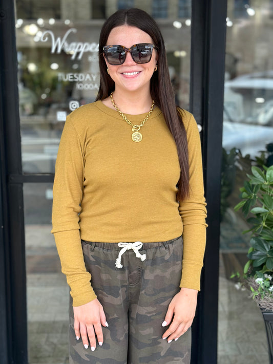 NEW! Back to Basic Longsleeve Top in Olive