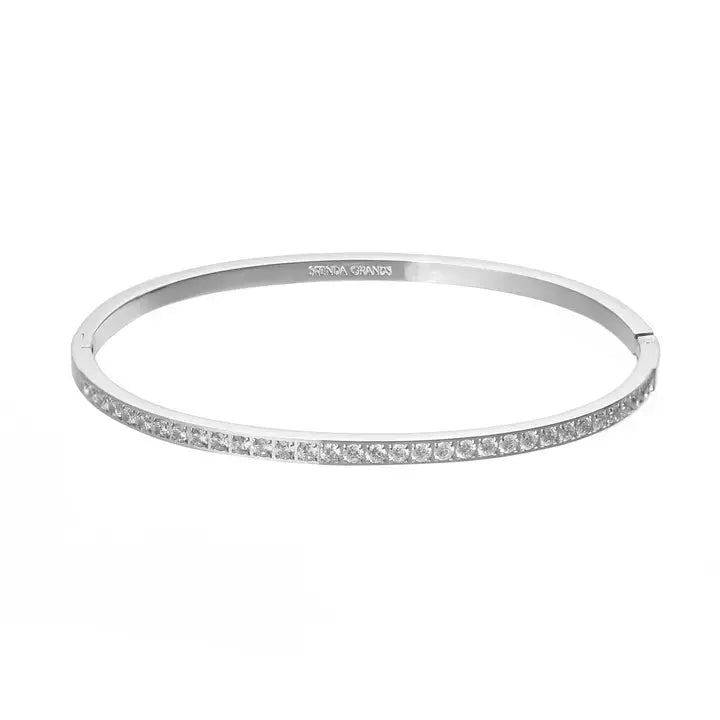 Brenda Grands Waterproof Silver Tennis Bangle