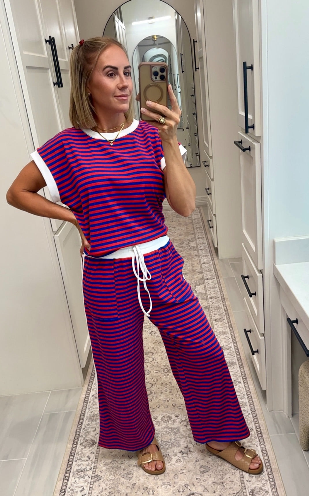 Comfort Style and Stripes Pant Set