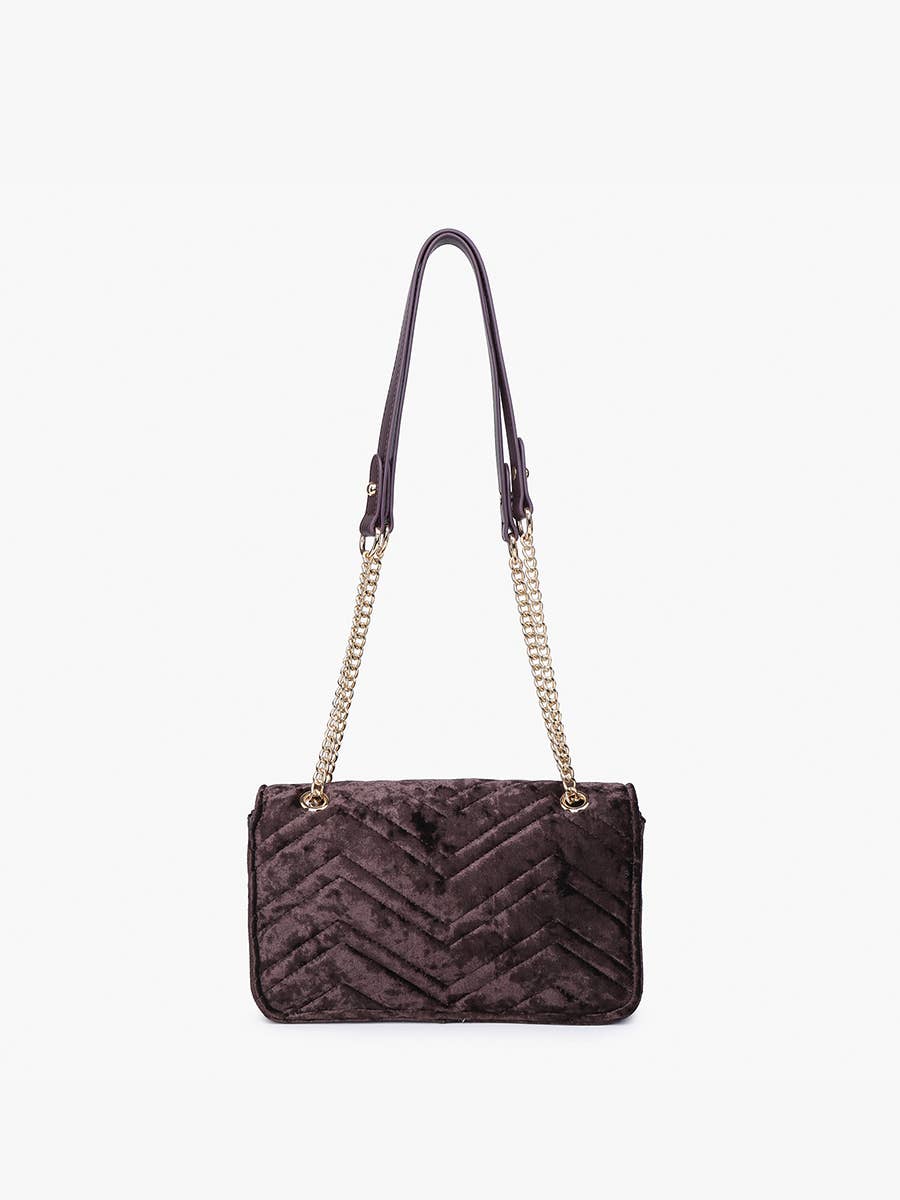 Edinburgh Soft Textured Crossbody Purse in Dark Chocolate