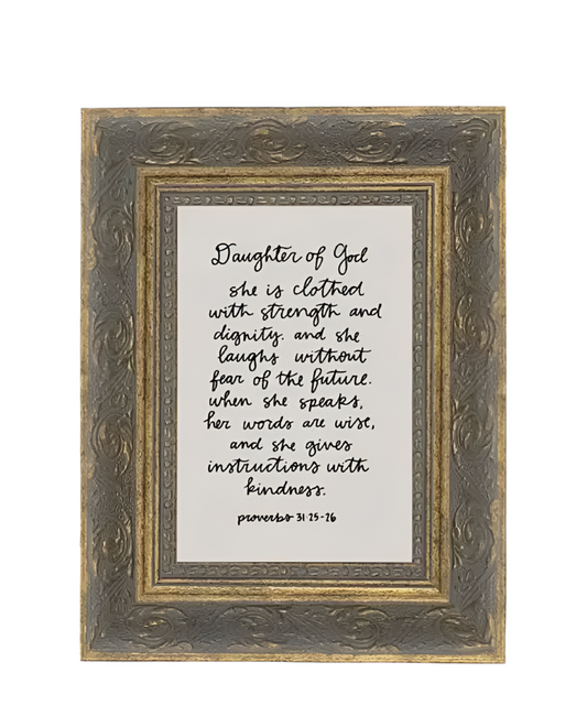 Proverbs 31:25-26 8x10 Framed Print