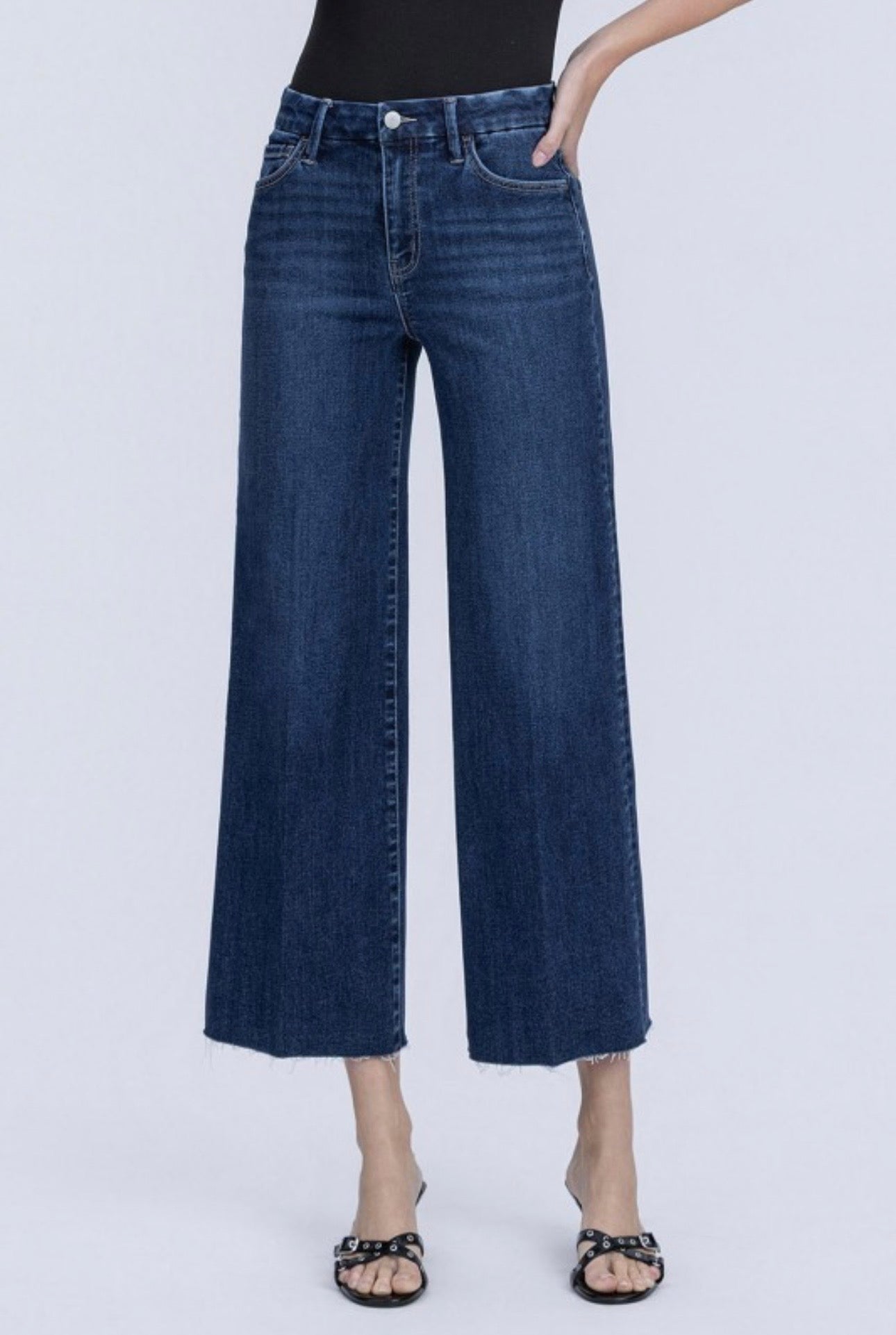 Caring Dark Crop Jean by Flying Monkey