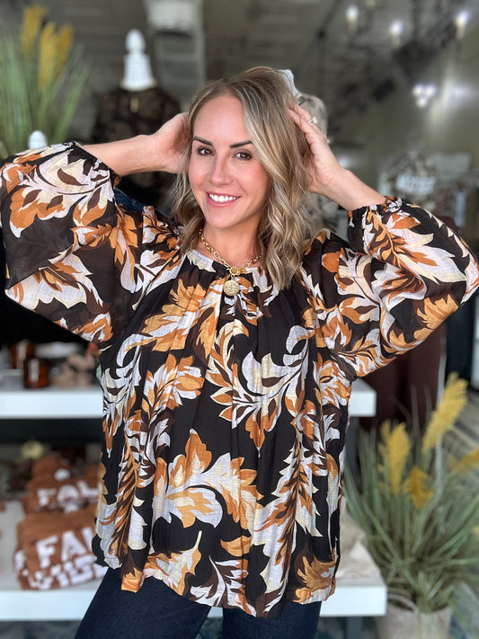 NEW! Autumn's Classy Colors Top in Black
