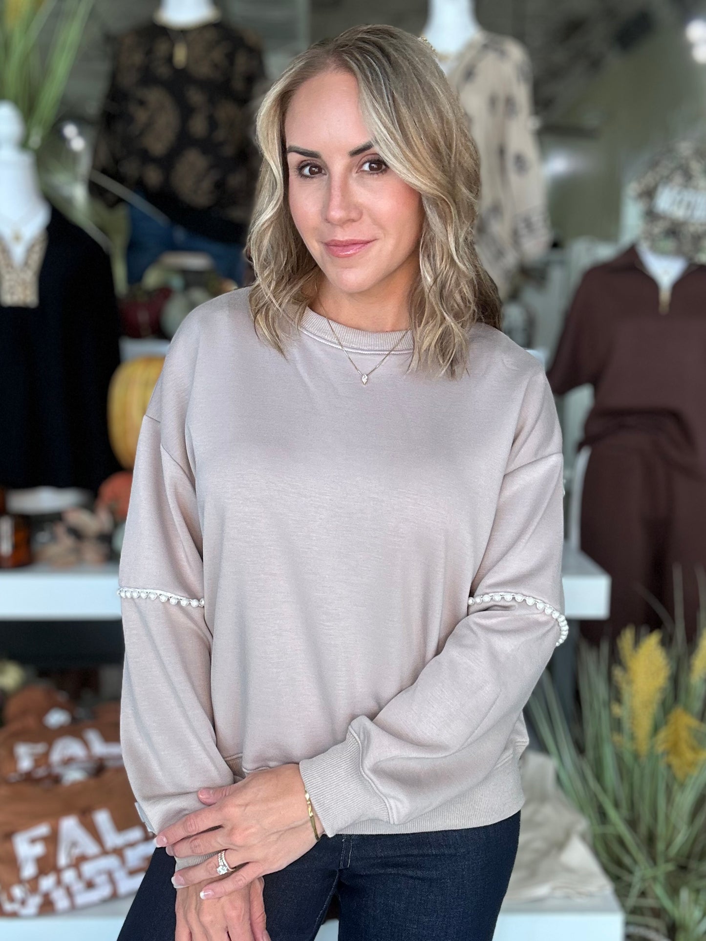 NEW! Pretty With Pearls Pullover Top
