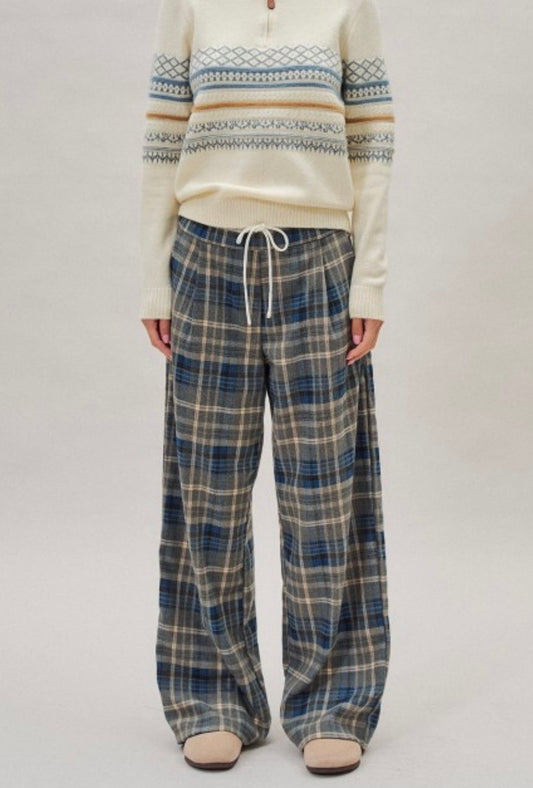 Calm Energy Plaid Drawstring Pants