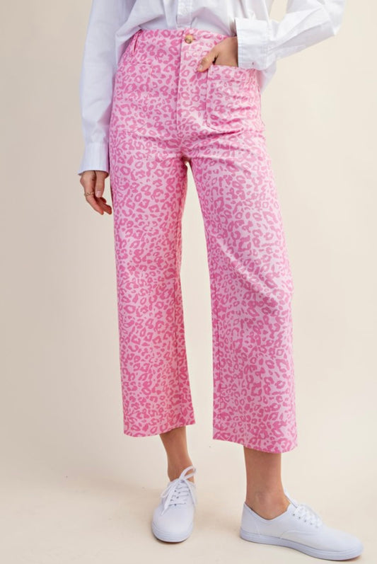 Fun and Flirty Pink Leopard Pants