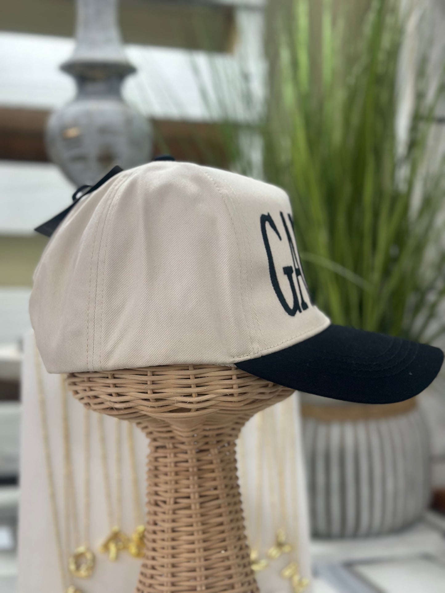 Gameday Black Embroidered Cap