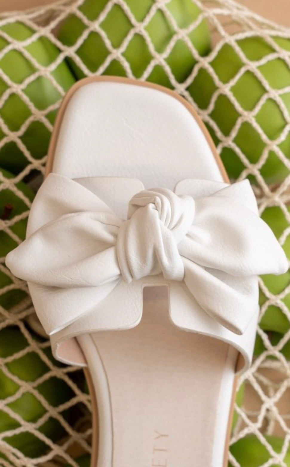 Ginny White Slip-On Sandal