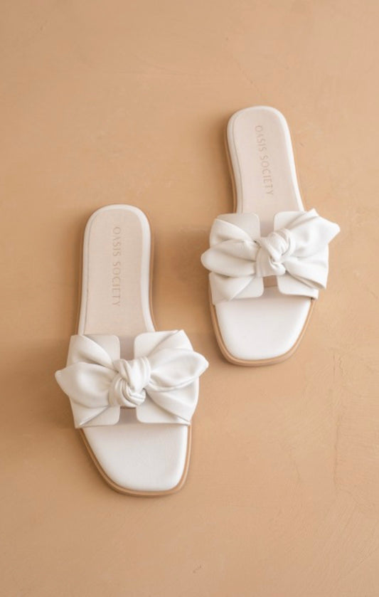 Ginny White Slip-On Sandal