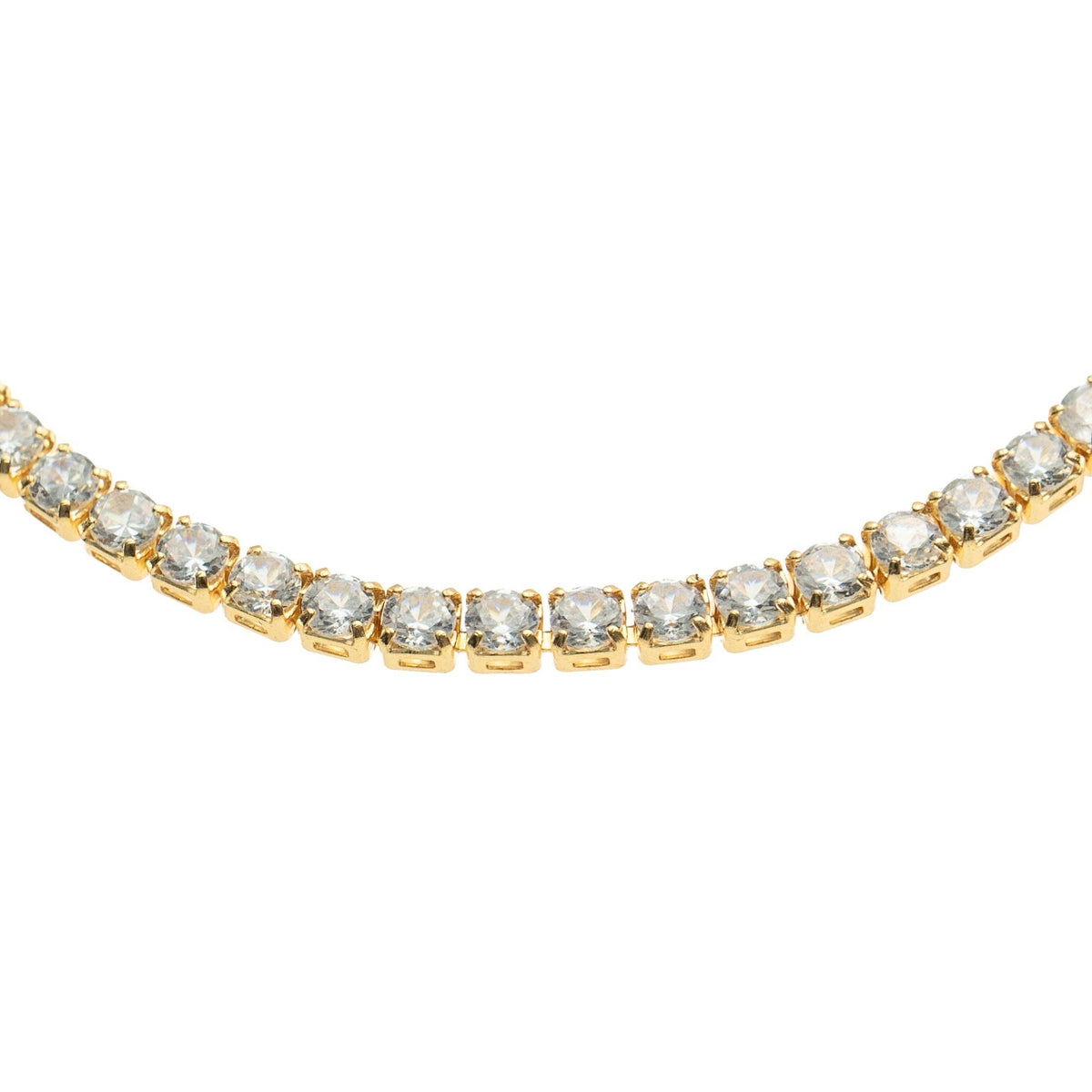 Brenda Grands 18K Gold Pull Tie Silver Tennis Bracelet