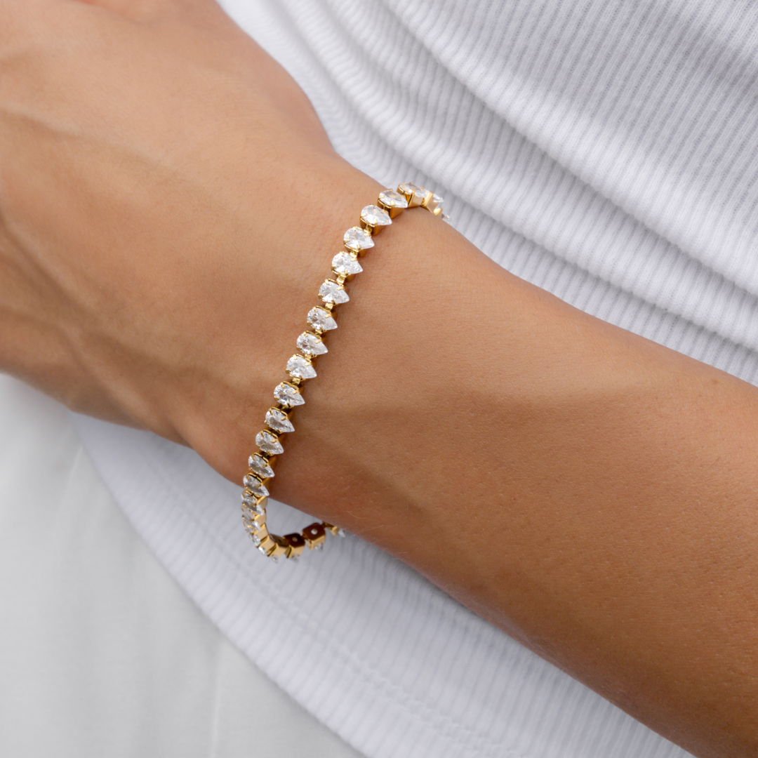 Brenda Grands Waterproof Teardrop Tennis Bracelet