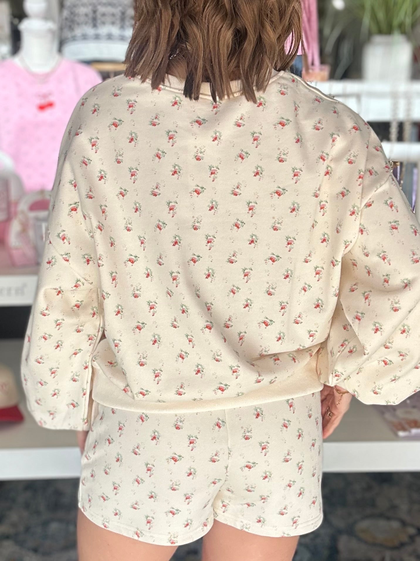 Delicately Floral Shorts Set